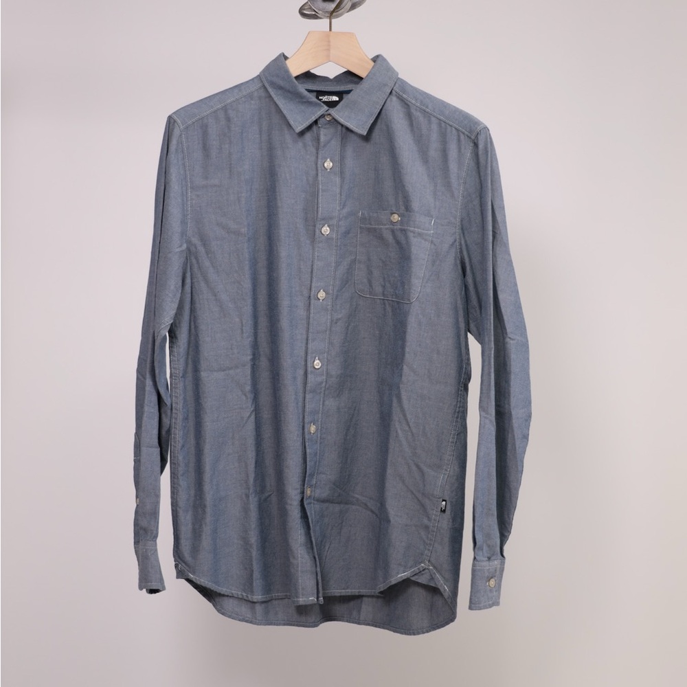 North Face Men's Blue Denim-look cotton Shirt